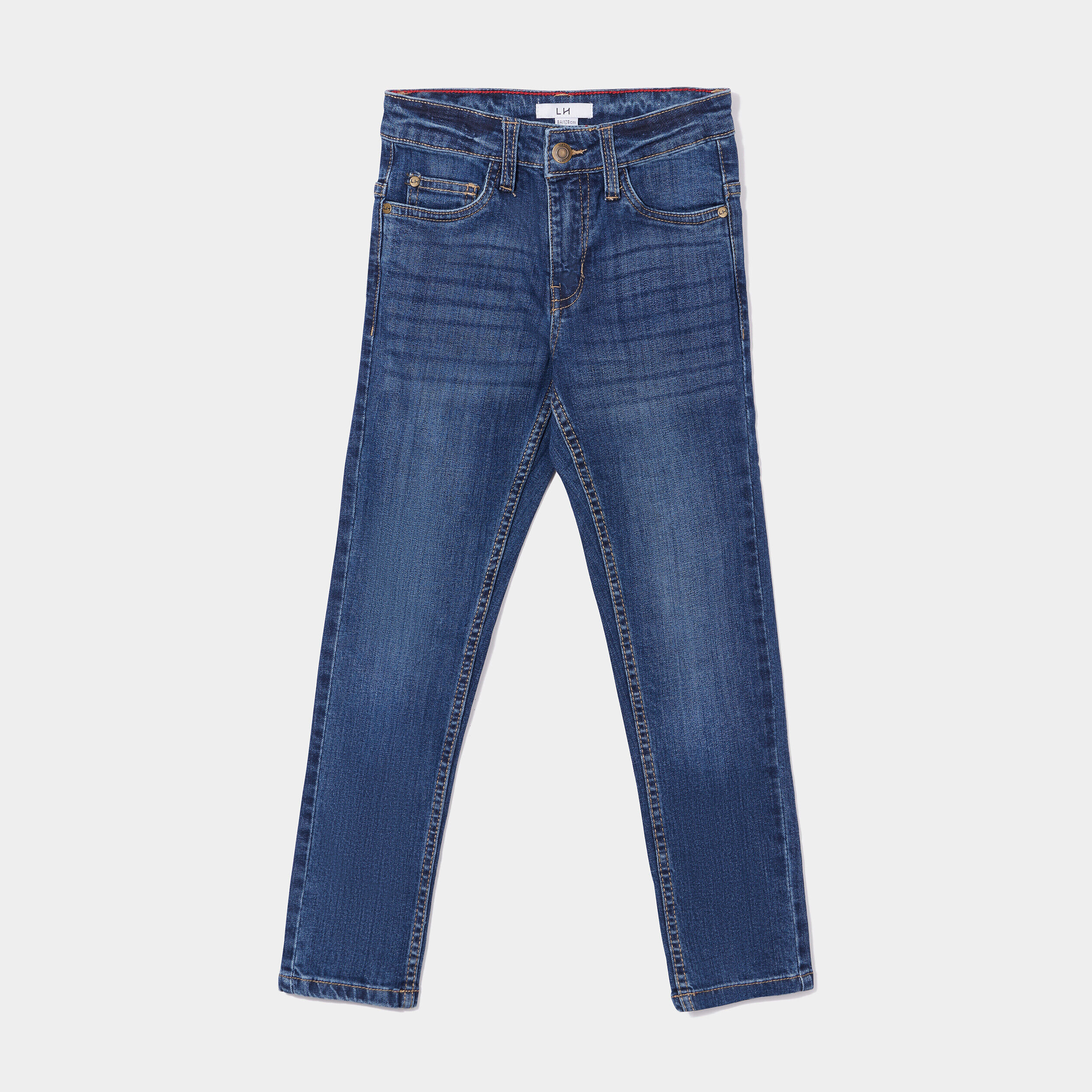 Jeans slim effet stretch denim stone garçon LH