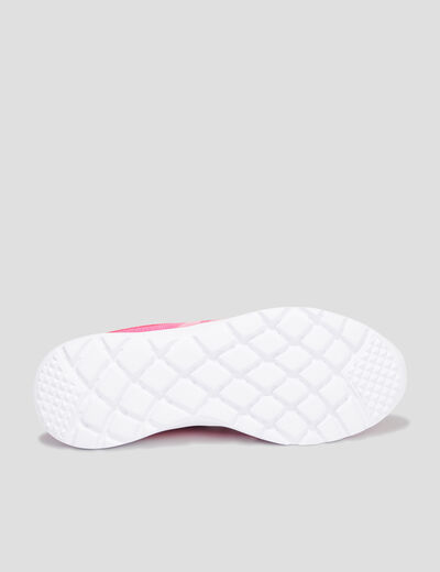 Baskets running à lacets rose fille