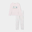 Ensemble pyjama pantalon t-shirt coton rose poudrée fille