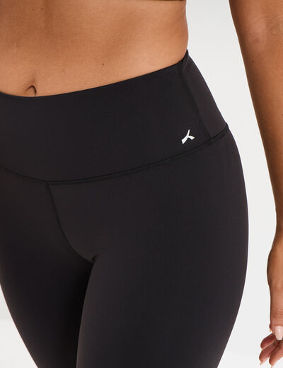 Short cycliste de sport taille haute noir femme