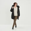 Pull col en V manches longues ecru femme grande taille