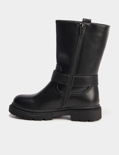 Bottes avec boucles noir fille
