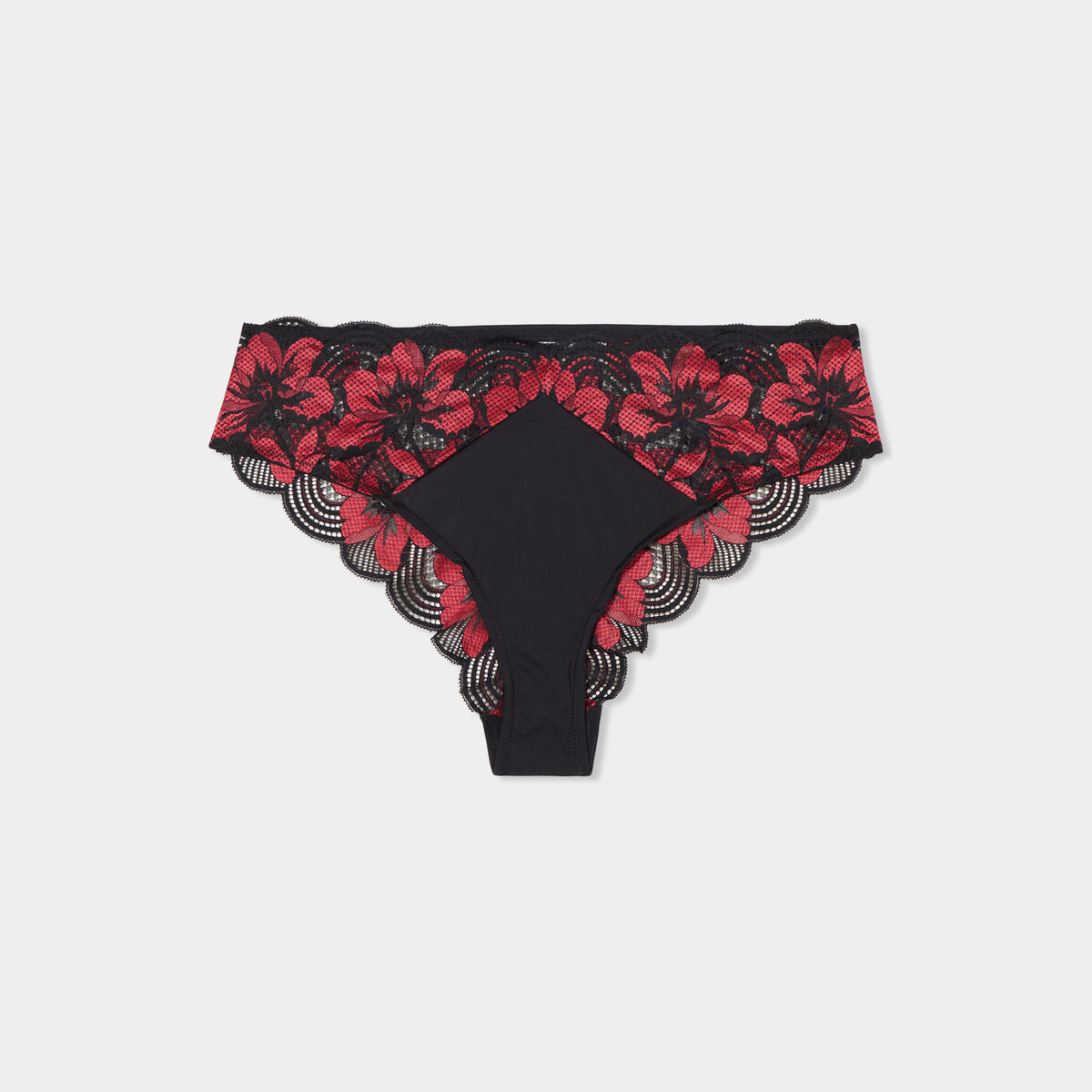 Culotte avec dentelle rouge femme grande taille