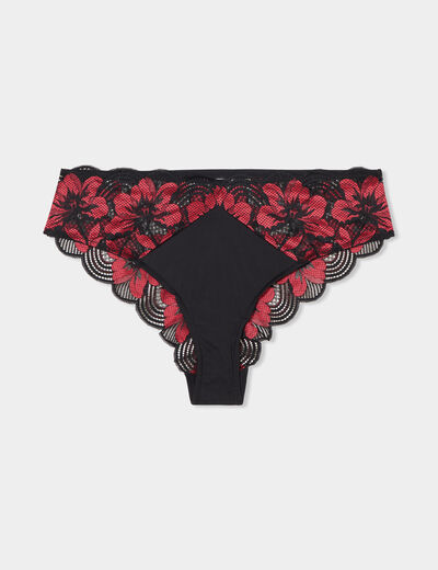 Culotte avec dentelle rouge femme grande taille