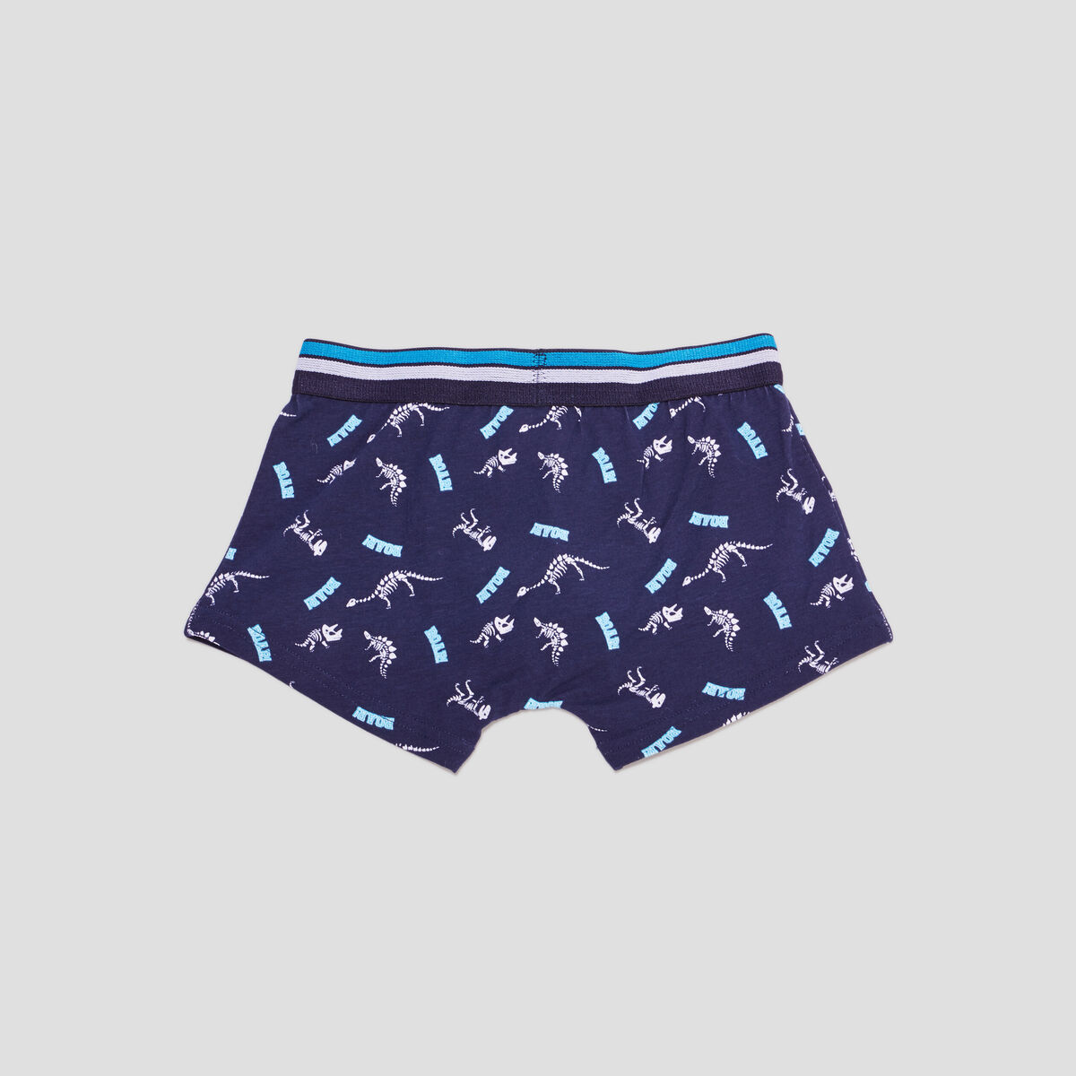 Lot 3 boxers coton dino bleu garçon