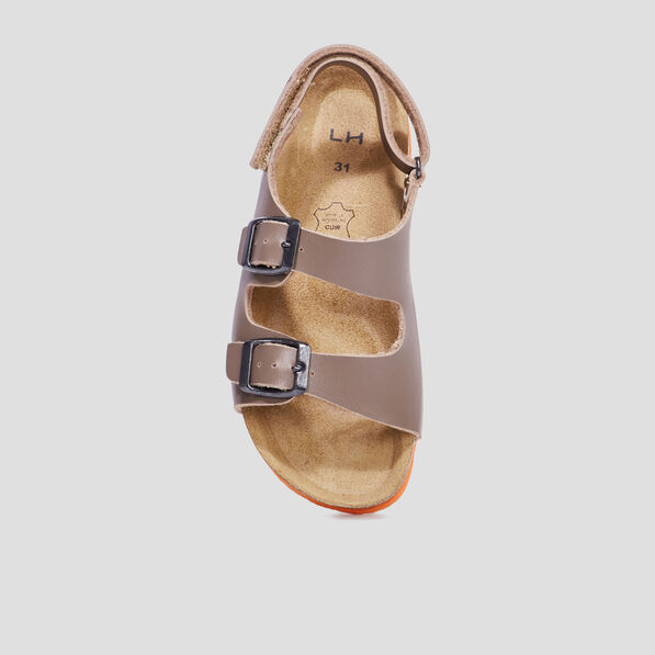 sandales avec boucles pery taupe garcon Sandales avec boucles Pery taupe garçon