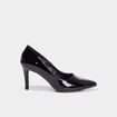 Escarpins vernis &agrave; talons noir femme