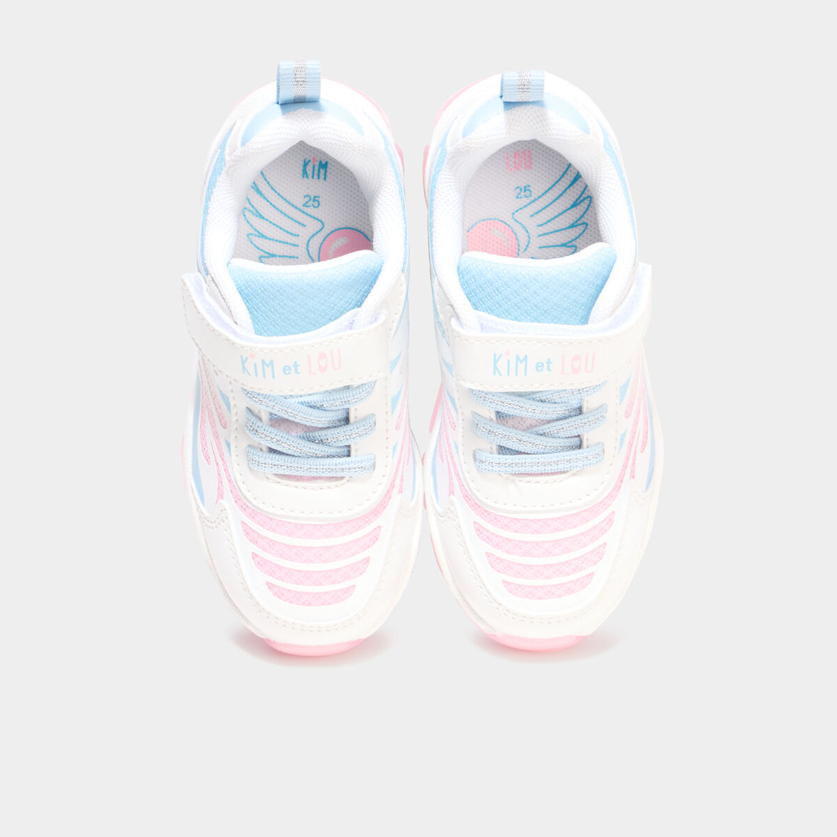 Baskets running semelles lumineuses multicolore fille