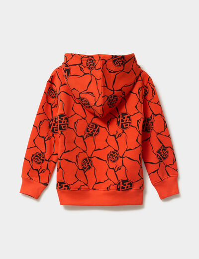 Sweat hoodie 1 poche Dragon Ball Z orange garçon
