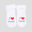 Chaussettes coton avec print blanc b&eacute;b&eacute;