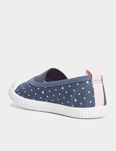 Ballerines en toile bleu marine fille