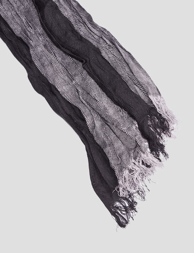 Foulard effet froiss&eacute; noir homme