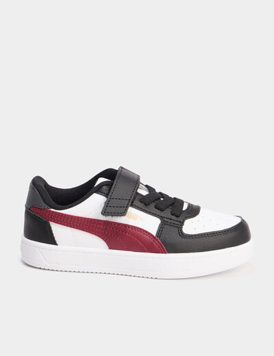 Tennis basses à scratchs Puma Caven 2.0 bordeaux garçon