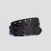 Ceinture avec oeillets noir femme