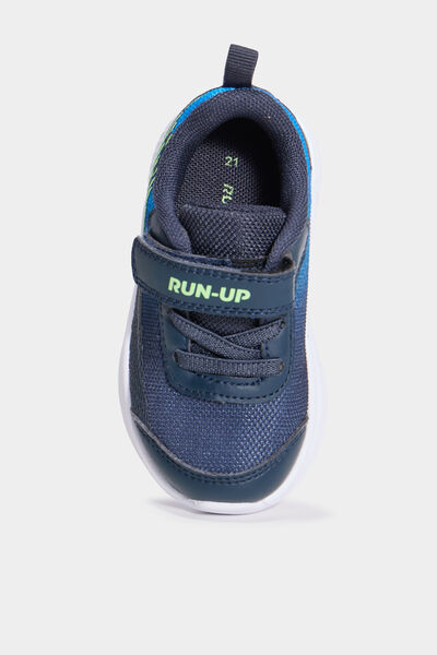 Baskets running &agrave; scratchs bleu b&eacute;b&eacute; gar&ccedil;on