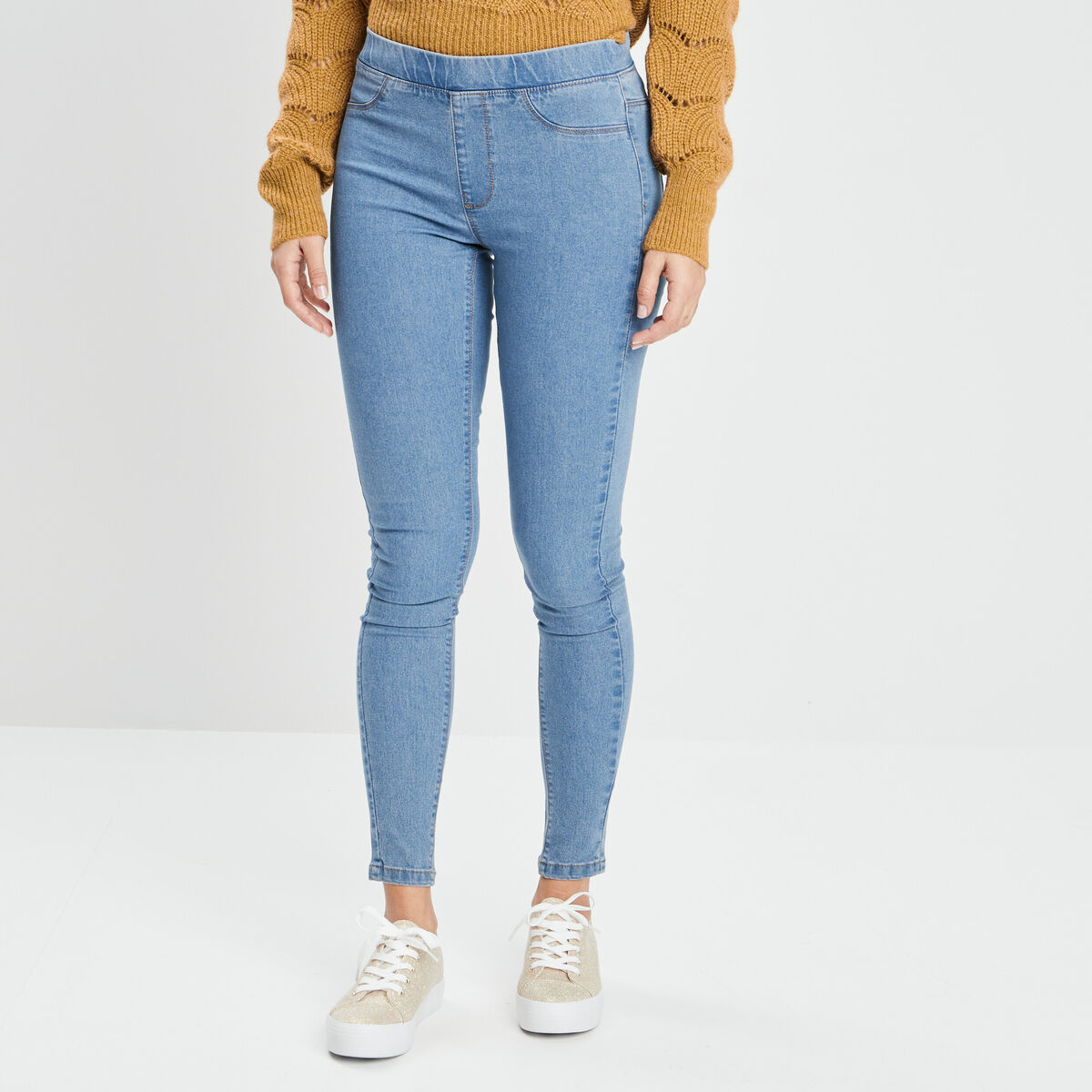 Jegging taille standard denim stone femme