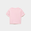T-shirt manches courtes coton rose clair fille