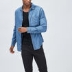 Chemise droite manches longues denim double stone homme