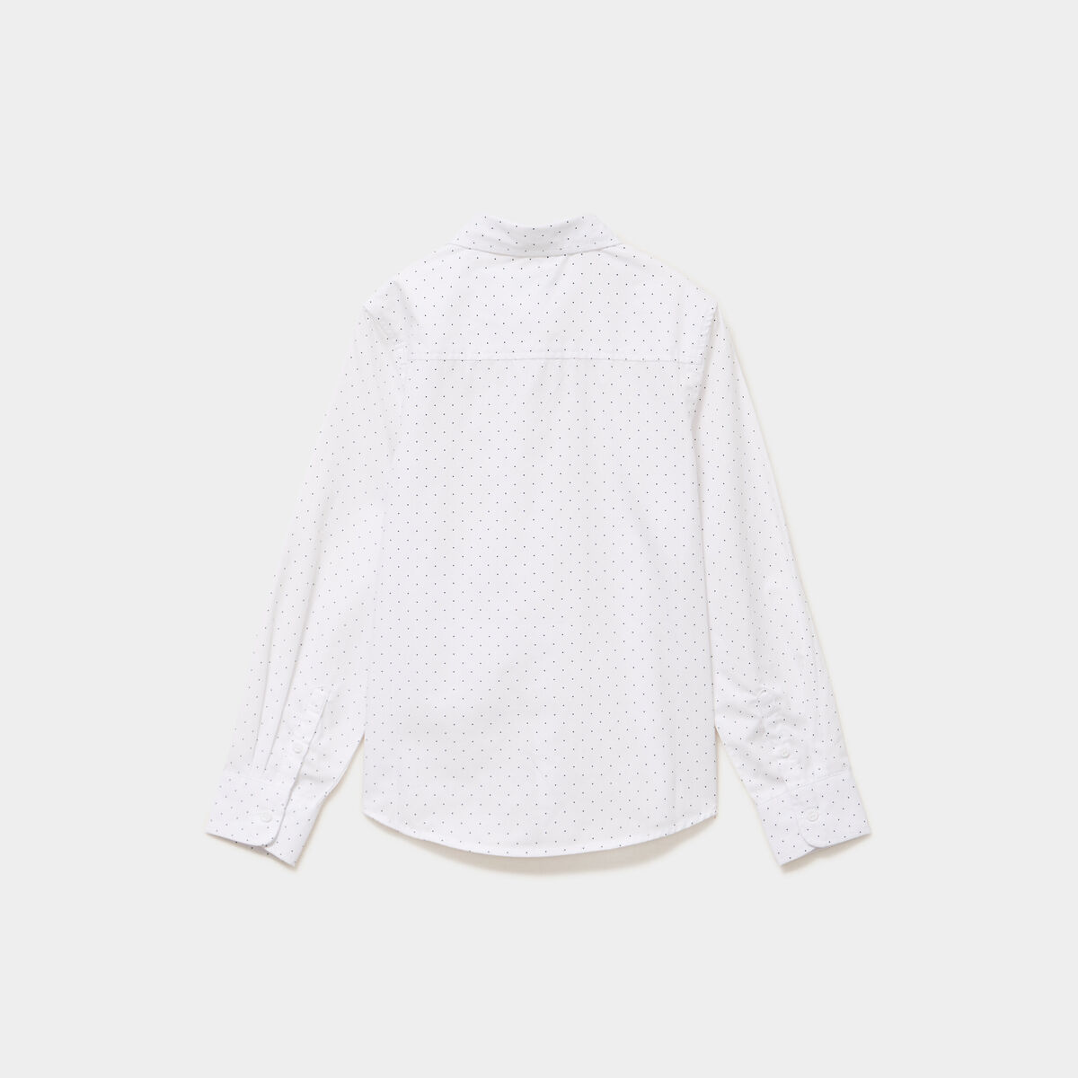 Chemise droite &agrave; manches longues blanc gar&ccedil;on