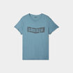 T-shirt manches courtes coton d&eacute;lav&eacute; bleu gris homme