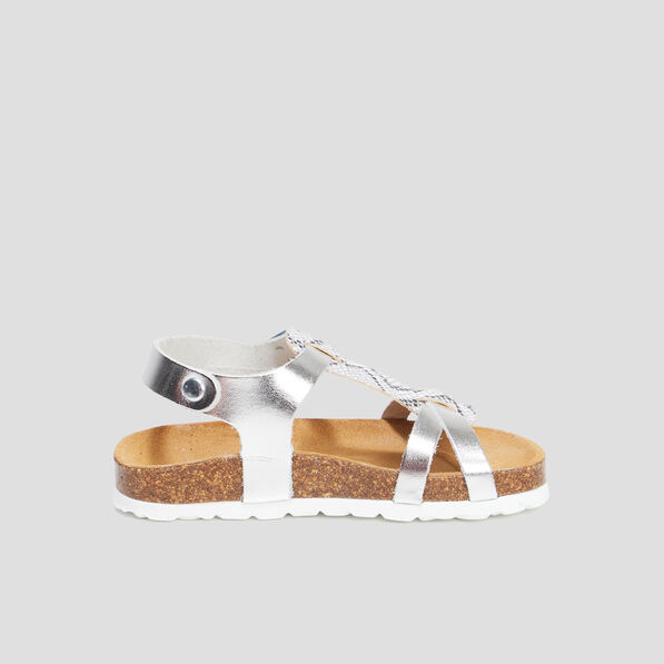 sandales en cuir ecru fille Sandales en cuir ecru fille