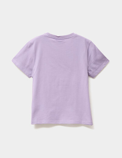 T-shirt manches courtes coton Stitch parme fille