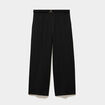 Pantalon city taille haute large boucle noir femme grande taille