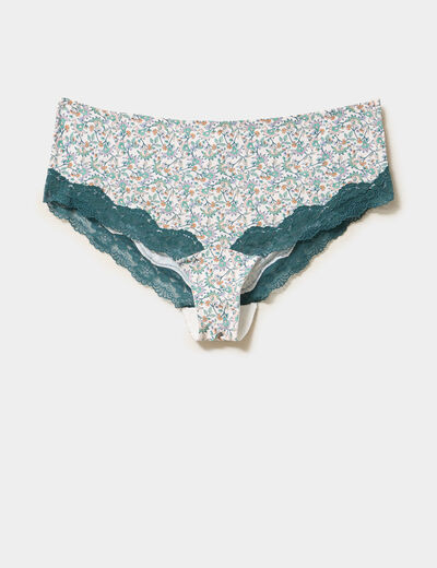Shorty microfibre ecru femme grande taille