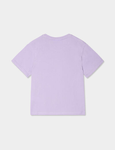 T-shirt manches courtes coton Stitch parme fille