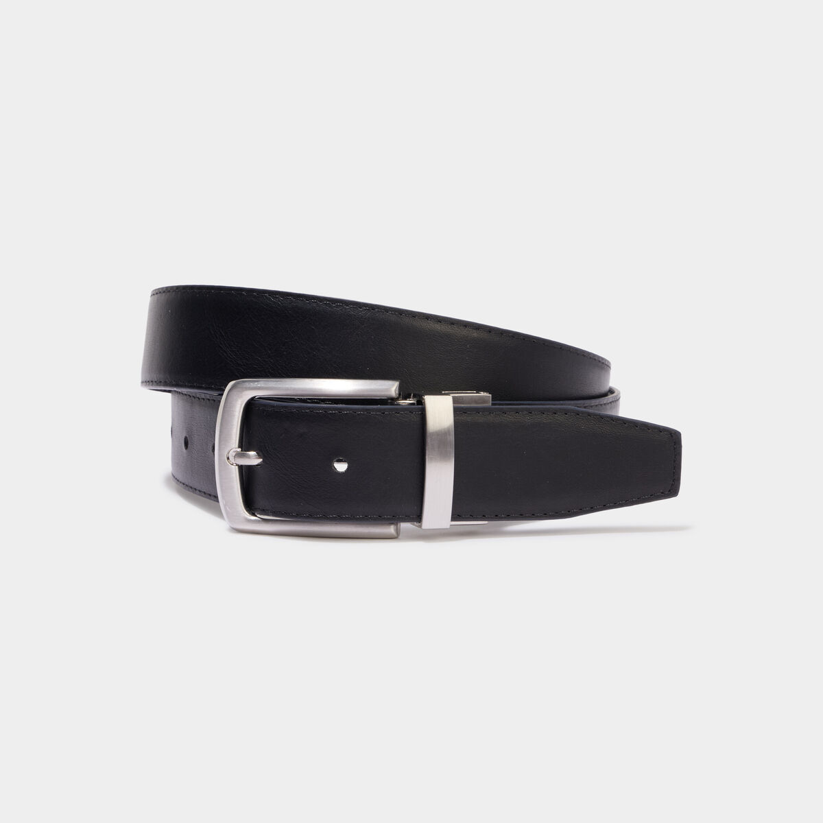 Ceinture r&eacute;versible bleu marine homme