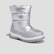 Bottes de neige métallisées gris argent fille