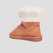 Bottines fourr&eacute;es bout rond camel fille