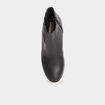 Boots talons fermeture zippée cuir noir femme