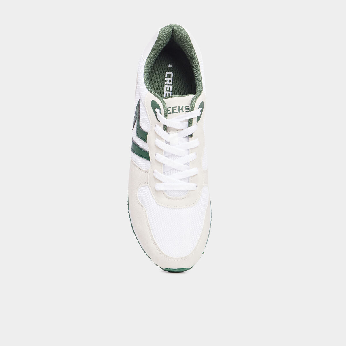 Chaussures running à lacets blanc homme