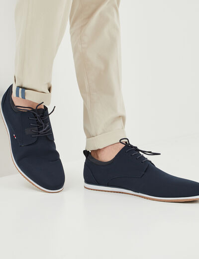 Derbies texturées à lacets bleu marine homme