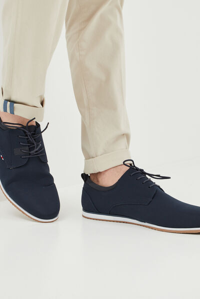 Derbies texturées à lacets bleu marine homme