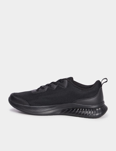Baskets running à scratchs noir homme