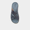 Mules brides croisées bleu homme