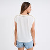 T-shirt sans manches blanc femme