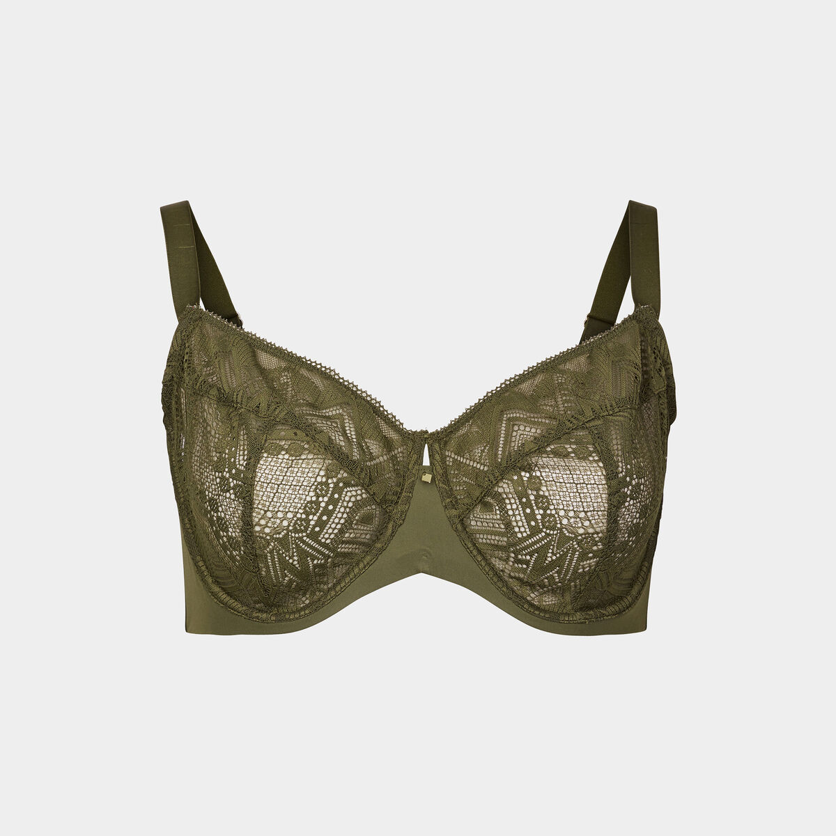 Soutien-gorge emboîtant dentelle Ivory vert kaki femme grande taille