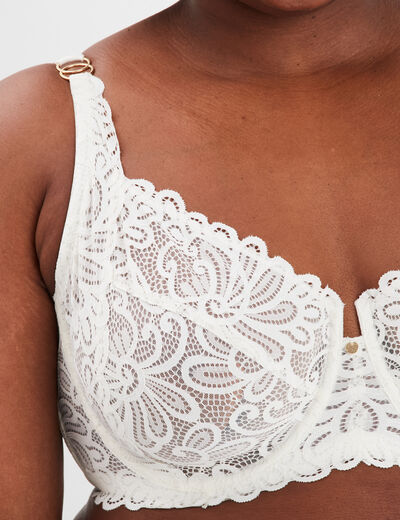 Soutien-gorge embo&icirc;tant dentelle blanc femme grande taille
