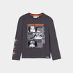 T-shirt Naruto Shippuden Sasuke Itachi gris foncé garçon