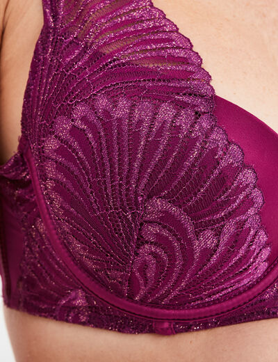 Soutien-gorge foulard paddé dentelle rouge femme