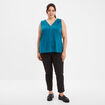 Débardeur col en V bleu canard femme grande taille