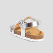 Sandales en cuir ecru fille