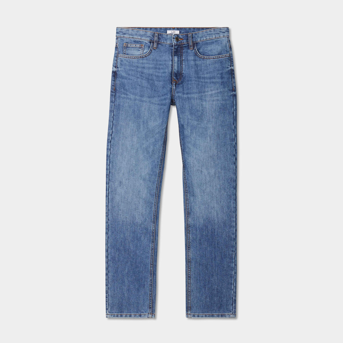 Jeans straight denim 5 poches denim double stone homme
