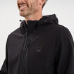 Blouson d&eacute;perlant fourr&eacute; &agrave; capuche noir homme