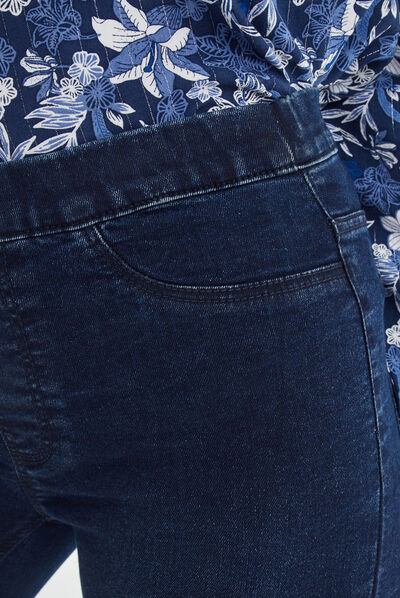 Jegging taille standard denim blue black femme