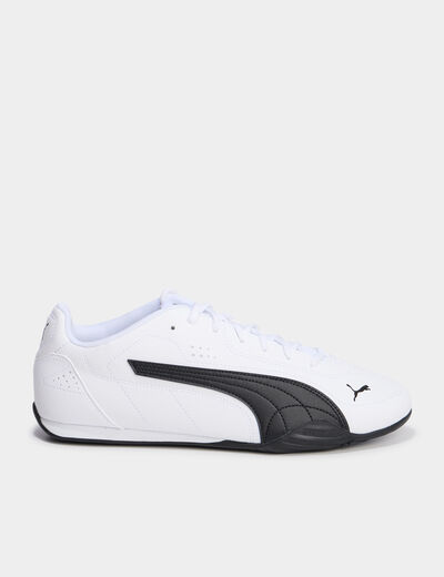Tennis basses à lacets en cuir Puma blanc homme