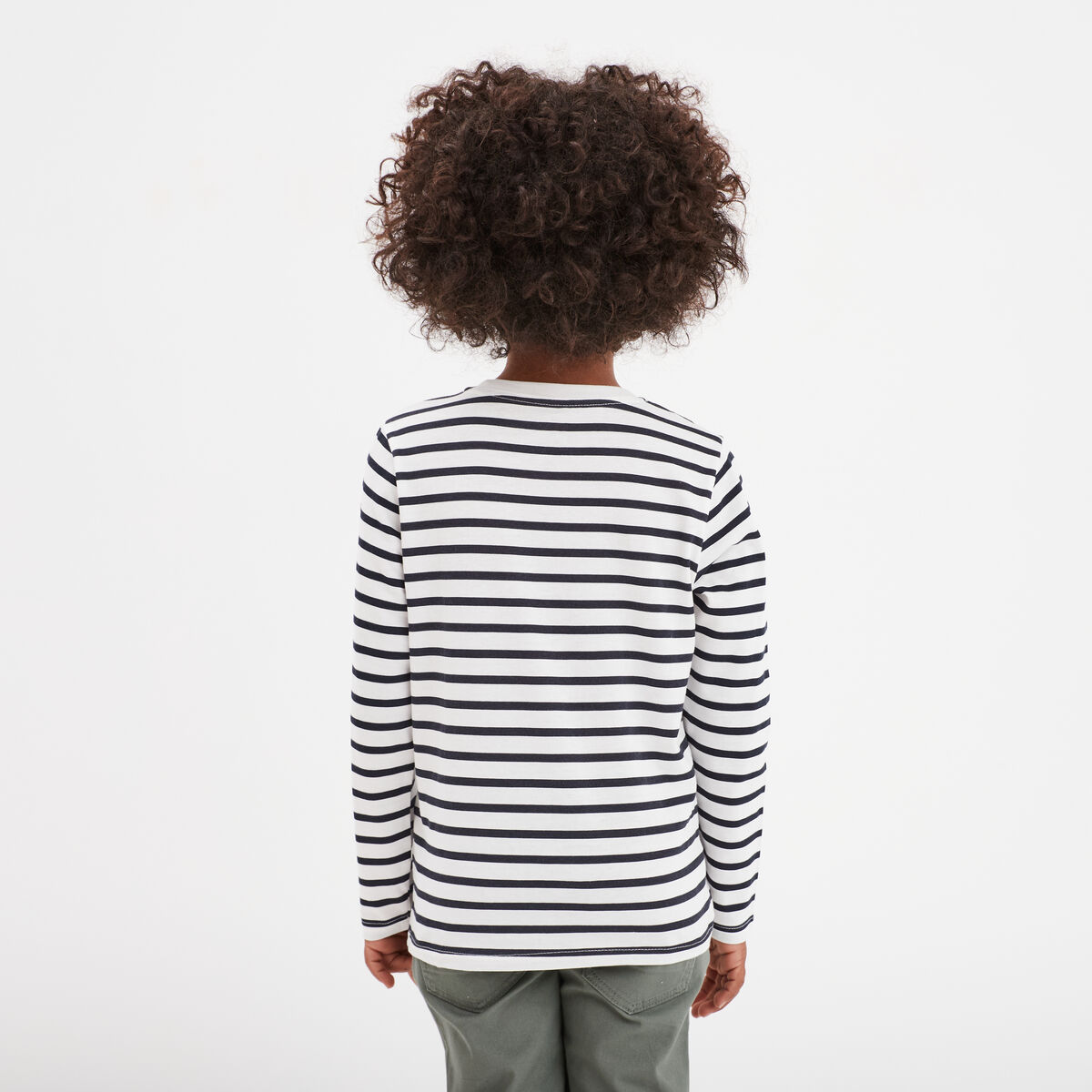 T-shirt manches longues coton ecru garçon